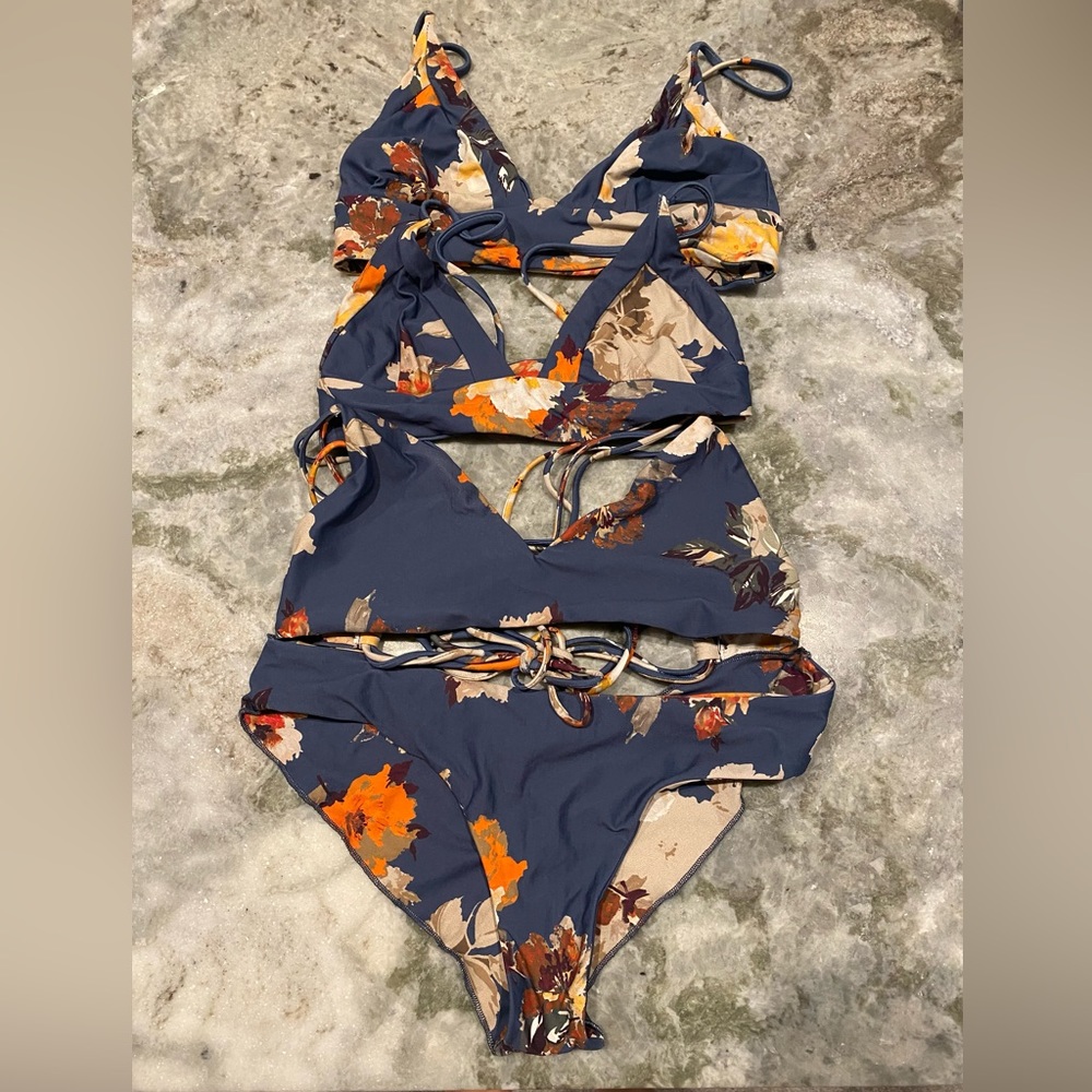 Boys + Arrows Dana Delinquent Bikini Set in Midnight Blues
